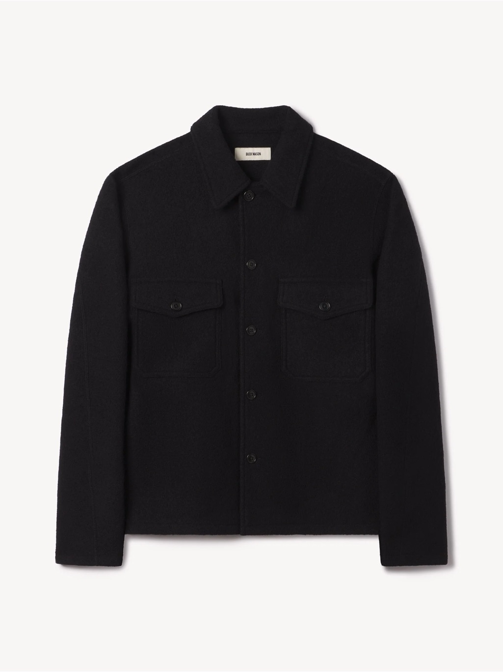 Buck Mason Felted Field Shirt Jacket Black